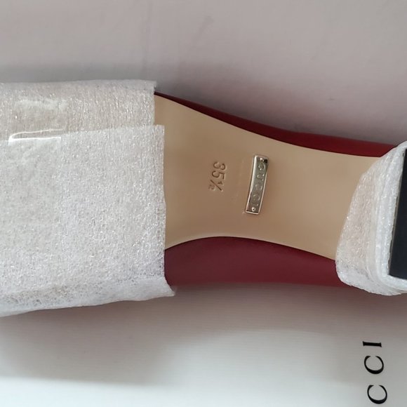 NIB GUCCI Madelyn crystal red shoes 35.5 - Picture 7 of 8